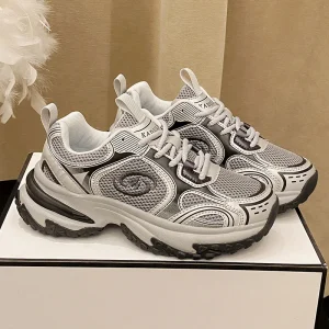Men’s Retro Thick Soled Sneakers Designer Dad Shoes Fashionable Thick Soled Height Enhancing Versatile Running Shoes