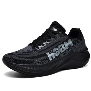Men’s Road Running Minimal Shoes Sneakers Jogger Jogging Platform Stretch Fabric Mesh Athletic Low top Lace up Sport Breathable