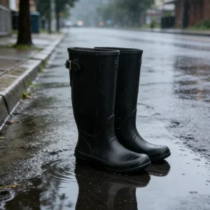 Men’s Rubber Rain Boots Rainy Season Products Full Waterproof Wear-resistant Working Rain Shoes All Seasons