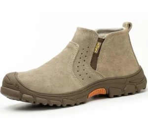 Men’s Safety Shoes Impact-Resistant Puncture Lightweight Welding Suede Construction Work Boots with Steel Toe Cap Welders