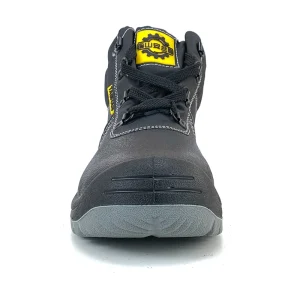 Men’s Safety Shoes Industrial Breathable Work Boots with Steel Toe Leather for Factory Use