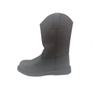 Men’s Safety Shoes Steel Toe Puncture Proof Anti-Smashing Protective Boots Vintage Motorcycle Style Cowhide Upper