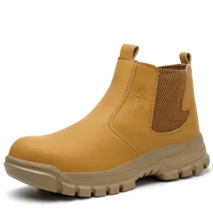 Men’s Safety Shoes with Anti Smashing and Anti Piercing Steel Toe Lightweight Wear-resistant Breathable and Safe Work Shoes