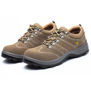 Men’s Safety Shoes with Steel Toe Anti-Smash Factory Workshop Welder Breathable Non-Slip Solid Sole Work Shoes