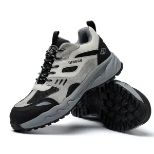Men’s Safety Shoes with Steel Toe Comfortable Puncture Proof Work Shoes for Men