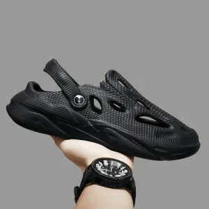 Men’s Sandals Hollow Breathable Soft Sole Non slip and Wear resistant Platform Lightweight and Comfortable Beach