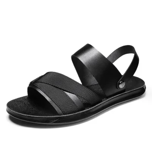 Men’s Sandals Slides Slippers Slide Sliders Outdoor Walking Beach Shoes Sport Leather Slip on Low top Summer Breathable Open toe