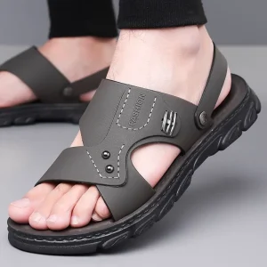 Mens Sandals Summer Soft soled Breathable Anti slip Wear resistant Lightweight Outdoor Thick soled High end Casual Beach Shoes