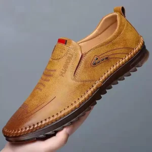 Mens Shoes Anti Slip Soft Sole Handmade Breathable Comfortable Versatile Summer Casual Leather Shoes