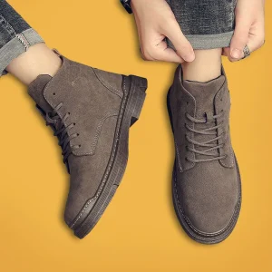 Men’s Shoes Boots Casual Shoes Korean Style Trendy Shoes Student Sports High-top Breathable