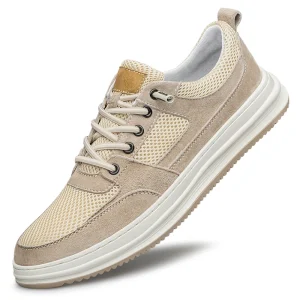 Men’s Shoes Elastic Band Closure Breathable Mesh Upper Outdoor Fashion Luxury Leisure Sports Sneakers Comfortable Flats Bottom