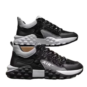 Men’s Shoes Fashion Sports Leisure Running Cloth Sneakers Reflective Black