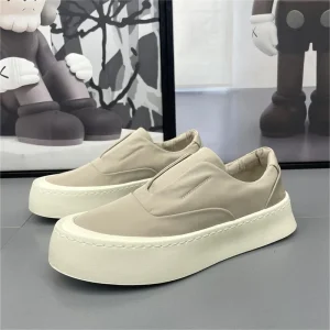 Men’s Shoes Lazy One Step Casual Versatile Canvas Thick Soled Anti-Slip Breathable Lightweight Wear Resistant