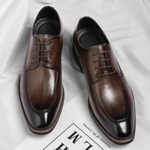 Men’s Shoes Leather Shoes Fashionable Men’s Business Dress Shoes Trendy Gentleman’s Shoes