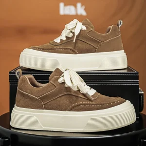 Men’s Shoes Low Top Thick Soled Sports Niche Shoes Hong Kong Style Casual Student Sneakers