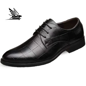 Men’s Shoes Male Fashion Business Formal Dress Shoes Casual Shoes PU Leather Upper Flat