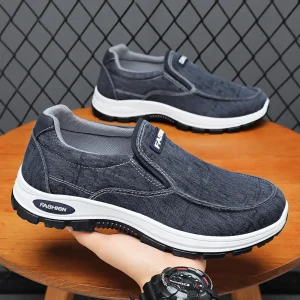 Men’s Shoes Sneakers Spring Breathable and Non Odorless Slip on Shoes Soft Sole Shoes