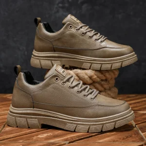 Men’s Shoes Spring Autumn British Style Retro Work Shoes Men’s Casual Leather Shoes