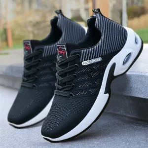 Men’s Shoes Spring Cross-Border Drop Shipping Lace-Up Running Shoes Large Size Sneakers Thick-Soled Height Increasing
