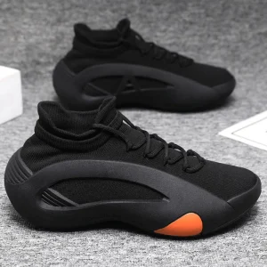 Men’s Shoes Spring New Fashion All Match Cloth Mesh Breathable Thick soled Slip on Rubber Outsole Youth Running Sports