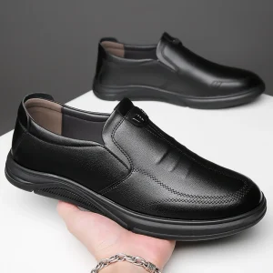 Men’s Shoes Spring/Summer New Style Business Casual Slip-on Leather Shoes Anti-slip Soft Sole Driving Shoes