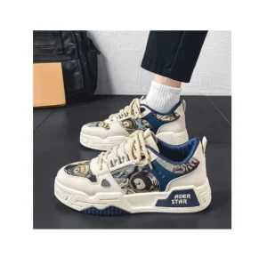 Men’s Shoes Summer Breathable Casual Design Sense Niche Board Shoes Youth Sports Thick Sole Increase
