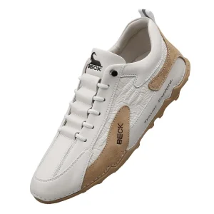 Men’s Shoes Summer New Style Genuine Leather Breathable Non-Slip Casual Trendy All-Match Mixed Colors Soft-Soled