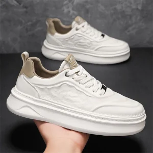 Men’s Shoes Thick-soled White Shoes Trendy Versatile Korean Style Comfortable Sports Casual Skate Shoes