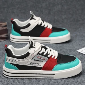Men’s Skate Shoes Summer New Arrival Breathable Lace Up Casual Sports Fashion Shoes White PU Upper