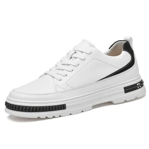 Men’s Skateboarding Shoes Sneakers Skate Shoes Outdoor Internal Light Weight Height Increasing Thick Sole Platform Leather Retro