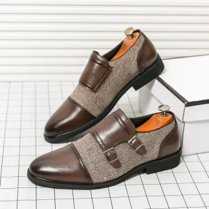 Men’s Slip Dress Shoes Black Color Normal & Wild Version Design