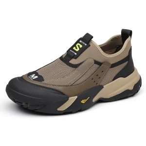 Men’s Slip On Chunky Sneakers Breathable Mesh Anti Slip Walking Shoes for Autumn Winter Summer Outdoor Daily Wear