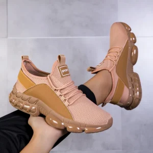 Men’s Slip-On Platform Sneakers Cushioning TPU Outsole Breathable Fashion Trend Closed Toe Lightweight Height Increasing Spring