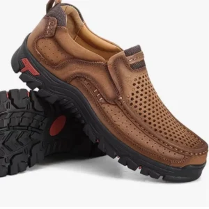 Men’s Slip-On Walking Sneakers & Loafers Genuine Leather & Artificial Leather Upper Anti-Slip Casual Shoes All Seasons