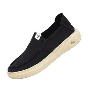 Men’s Slip on Loafers Comfort Anti Slip Breathable Canvas Upper Cotton Lining PVC Outsole Anti Odor Walking Shoes City Walks