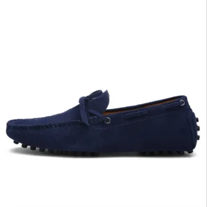 Men’s Slip on Shoes Driving Loafer Boat Shoes Genuine Leather Suede Touching Casual Soft Flexible