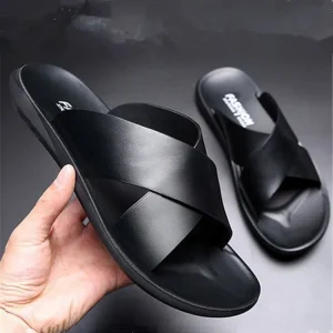 Men’s Slippers New Fashion Outer Wear Large Size Beach Shoes Cross border Trend Casual Sandals Men