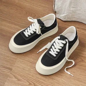Men’s Sneakers Breathable Lightweight Low Cut Versatile Mesh Upper Anti Slip Lace up Thick Soft Sole Height Increasing Trendy