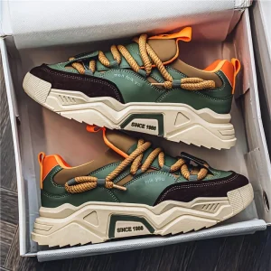 Men’s Sneakers Durable Breathable Comfortable Casual Sports Shoes Lightweight Daily Walking Footwear