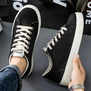 Men’s Sneakers Trendy Student Low top Korean Style Round Head Lace Up Sports Casual
