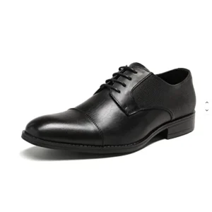 Men’s Solid Lace-up Oxford Business Shoes Elegant Office Wear