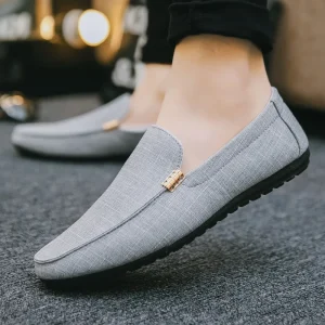 Men’s Sport Casual Loafer Flat Slip On Shoes Lightweight Breathable Men Leather Loafers