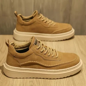 Men’s Sports Casual Walking Shoes Breathable Waterproof Thick Bottom Mesh Lining