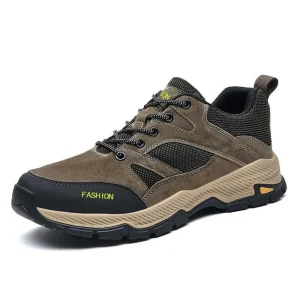 Men’s Sports Shoes Autumn and Winter Outdoor Thick Soled Hiking Shoes Breathable Leisure Running Shoes