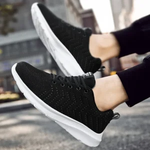 Men’s Sports Shoes Mesh Breathable Cushioned Athletic Shoes Trainers Sneakers