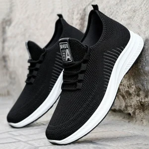 Men’s Sports Shoes in Large Sizes Fashionable Trendy Soft Mesh Casual Shoes for Autumn Breathable Sports Shoes