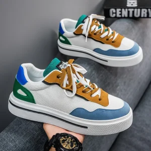 Men’s Sporty Casual Running Sneakers New Trend for Youth Basketball Lace-Up Fitness Sports Shoes