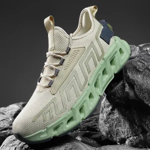 Men’s Sporty Summer Running Shoes Shock absorbing Breathable Sports Shoes Fashionable Trendy Soft Non slip Anti Odor