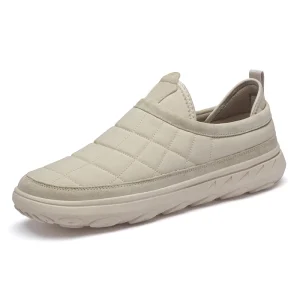 Men’s Spring Canvas Slip On Loafers Lightweight Breathable Cotton Lined Casual Driving Shoes Slip Resistant Outsole