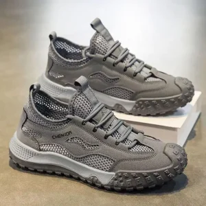 Men’s Spring Casual Footwear Breathable Thin Mesh Versatile Skateboarding Anti Slip Work Safety Sneakers